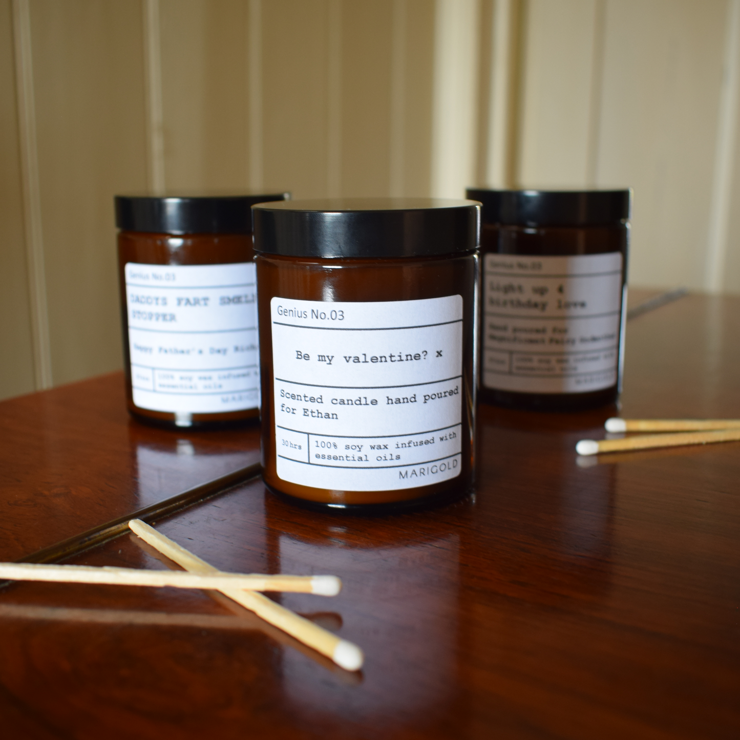 Personalised Message Candle
