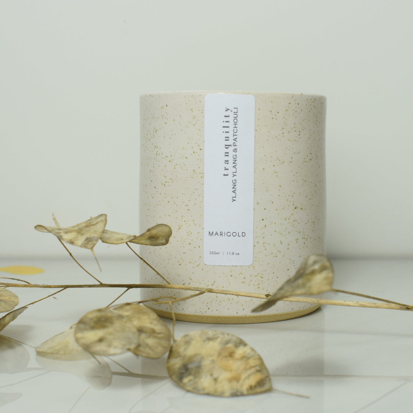 Tranquility Sustainable Refillable Candle with honesty