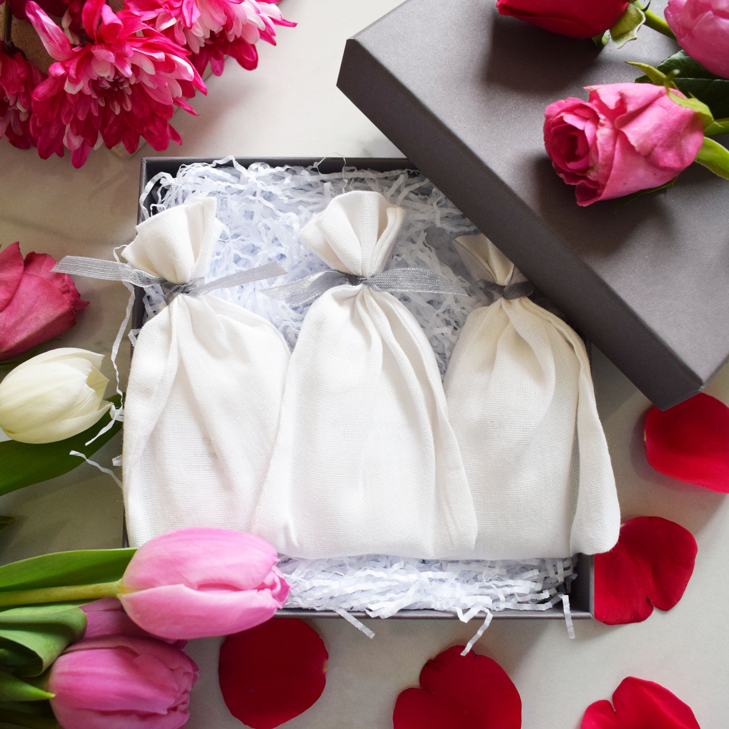 Wellbeing Marigold Charms Bath Soak Gift Collection open