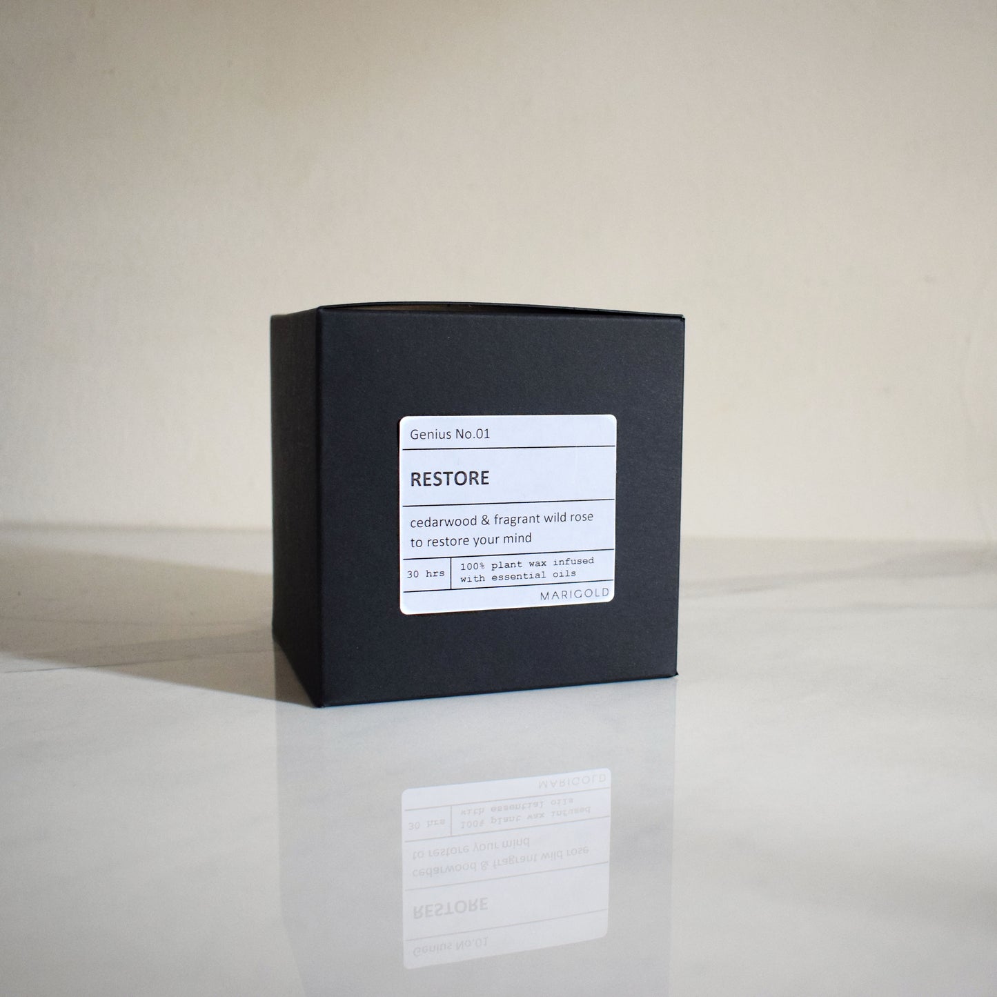 180ml Personalised 'Rest' Wellbeing lavender and patchouli scented Scented Candle boxed