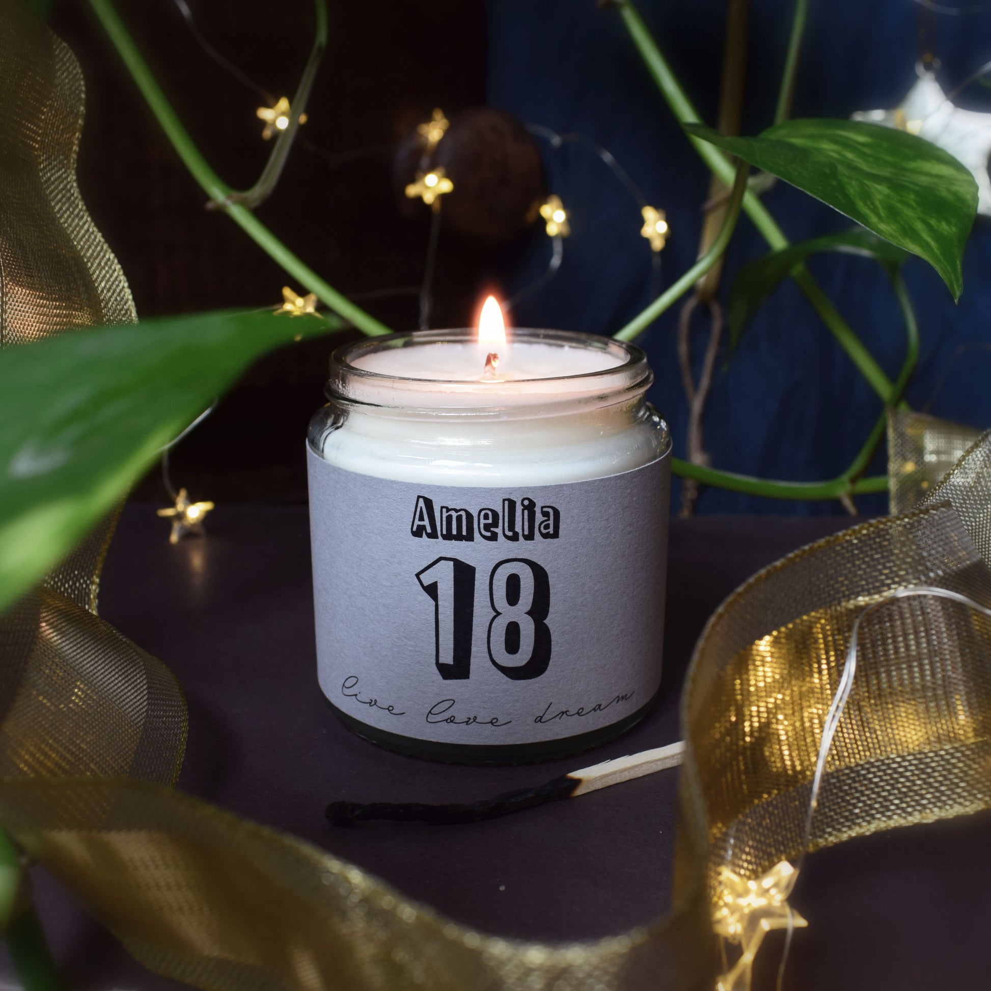 lit 18th birthday candle 