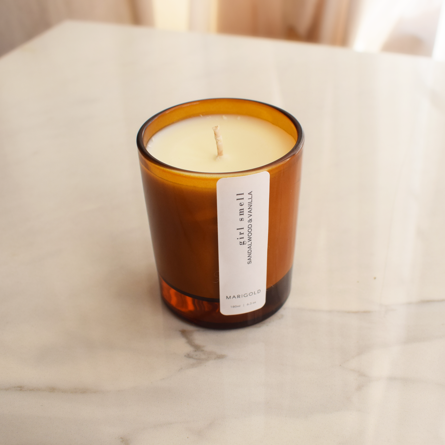 200ml Personalised Girl Smell Wellbeing  Sandalwood and Vanilla Scented Candle
