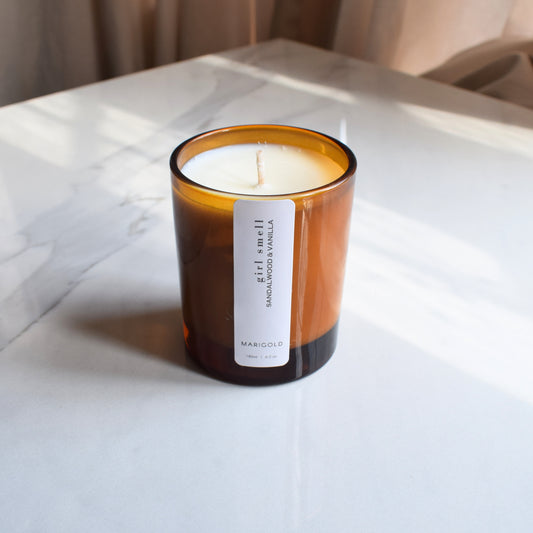 200ml Personalised Girl Smell Wellbeing  Sandalwood and Vanilla Scented Candle