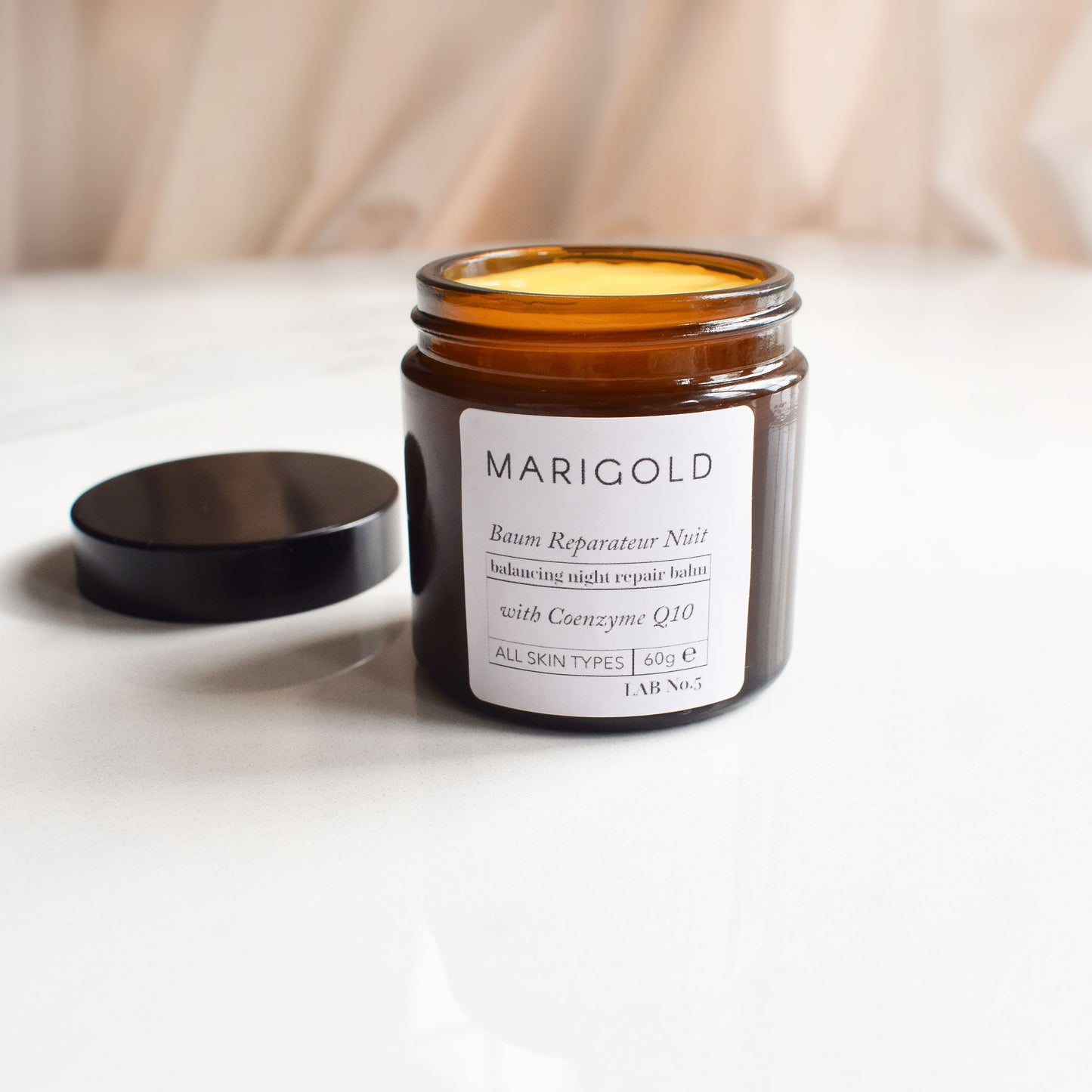 Balancing Night Repair Balm open jar with lid