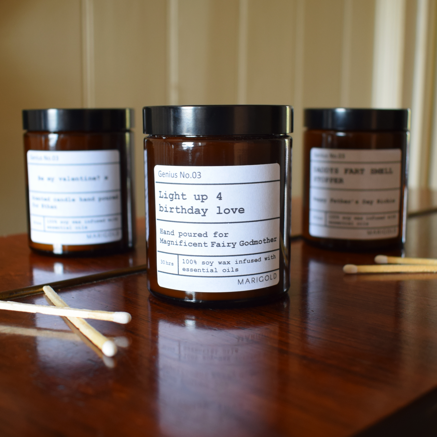 Personalised Message Candle