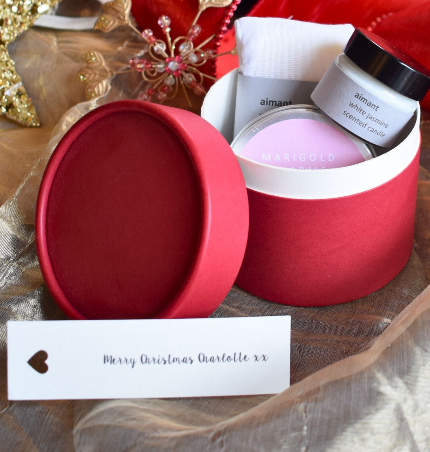 Luxury Wellbeing Mini Christmas Spa Tub with Merry Christmas tag
