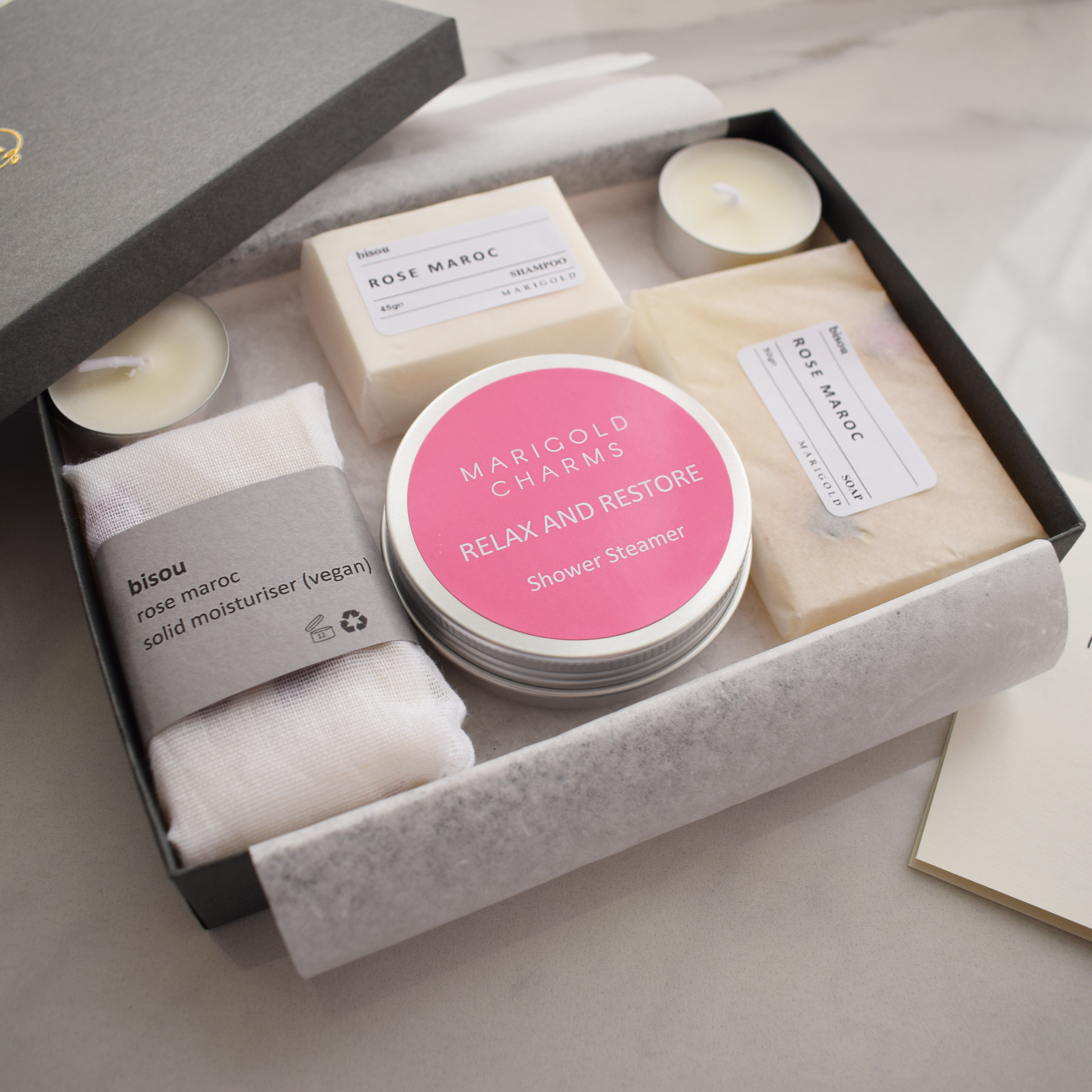 Rose Maroc Vegan Organic Letterbox Shower Spa Gift Colllection