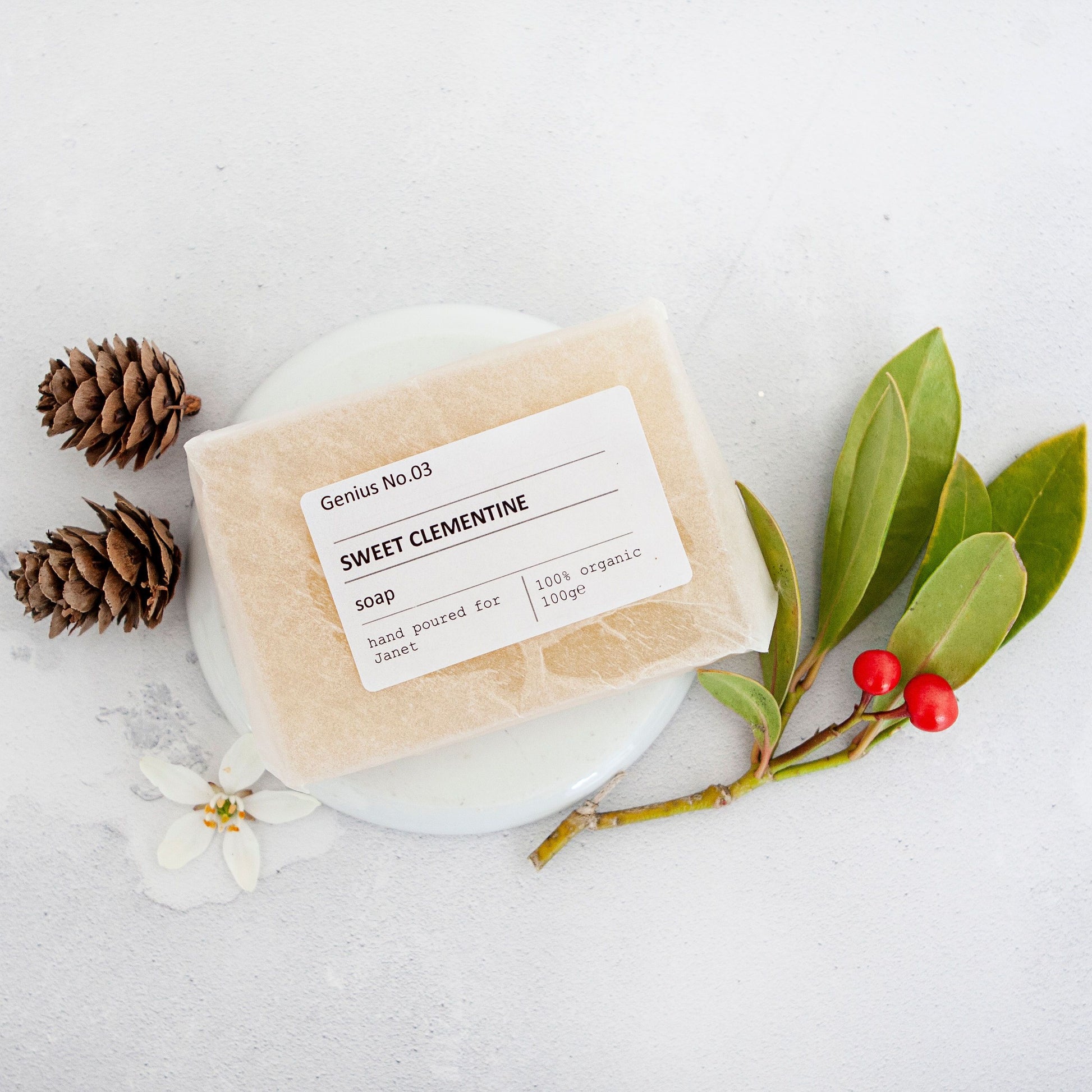 Personalised 100 Handmade Organic Soap