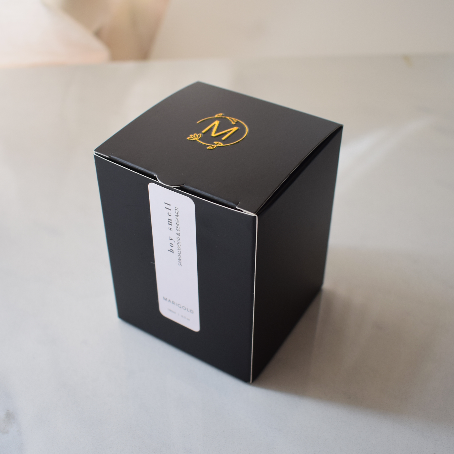 200ml Personalised Boy Smell Wellbeing  Sandalwood and Bergamot Scented Candle