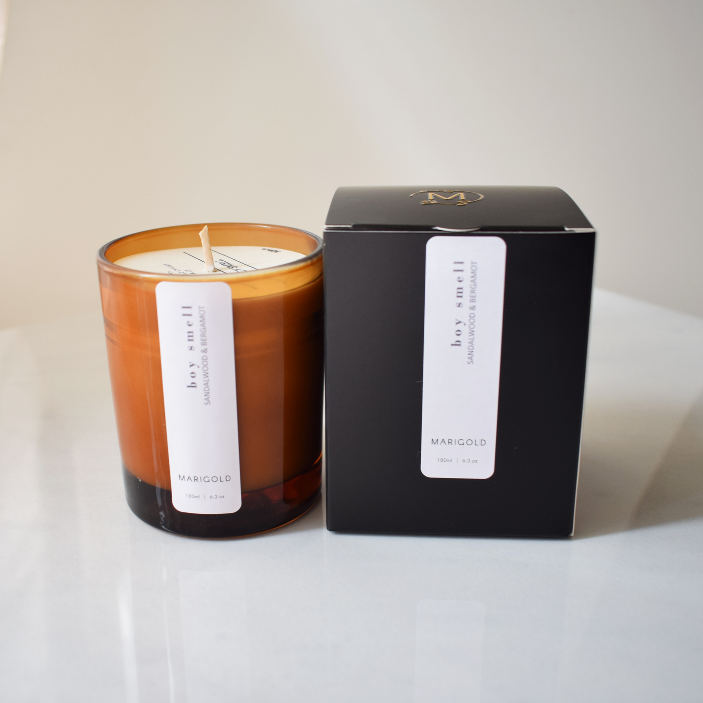 200ml Personalised Boy Smell Wellbeing  Sandalwood and Bergamot Scented Candle