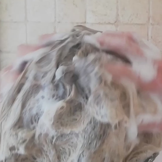 'Citrus Burst' Solid Shampoo Bar foam video