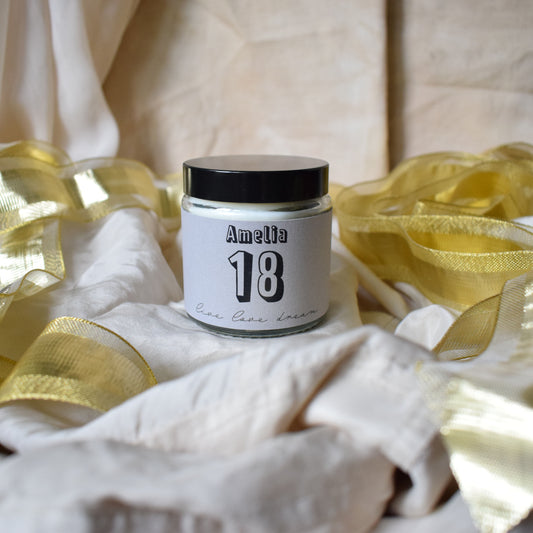 Personalised 18th Birthday Charm Soy Wax Sustainable Candle
