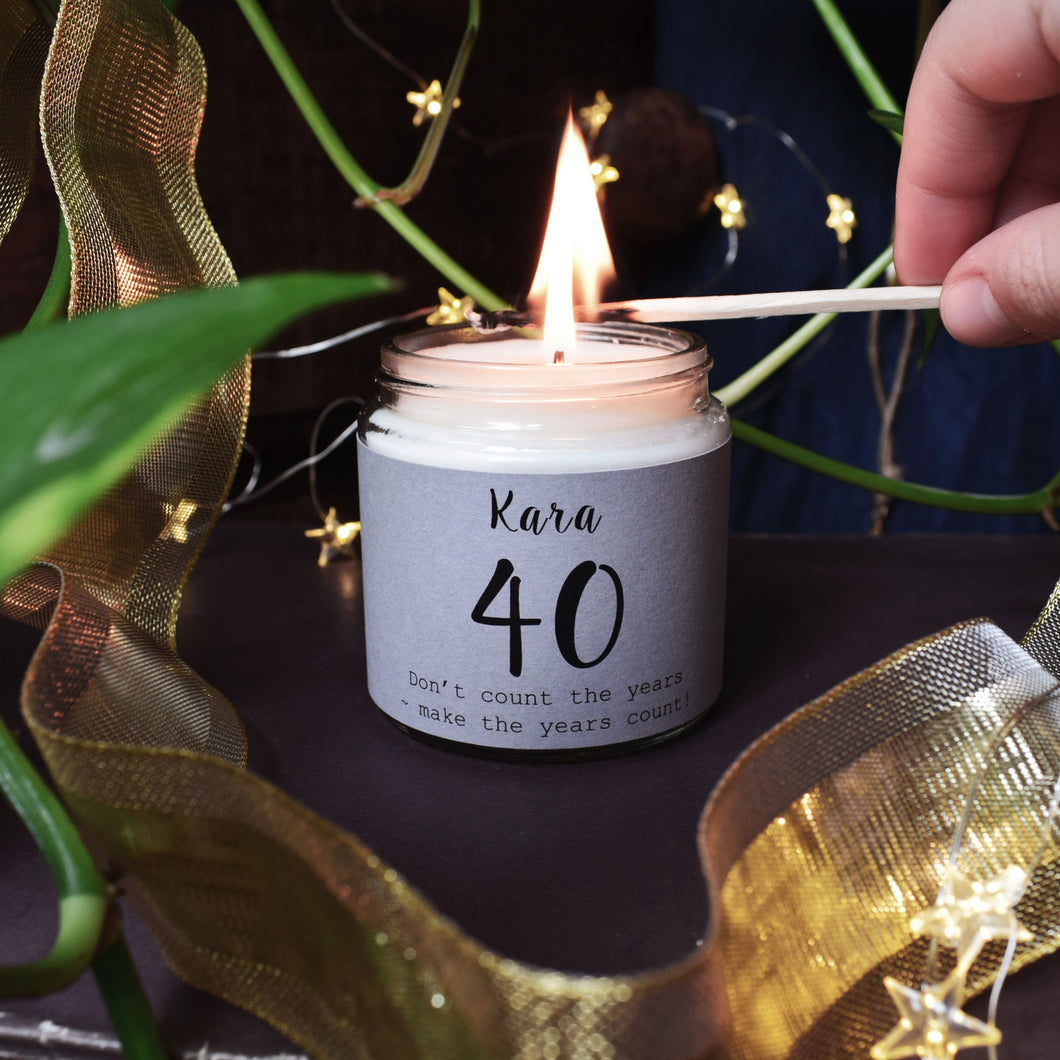 40th Birthday Scented Candle