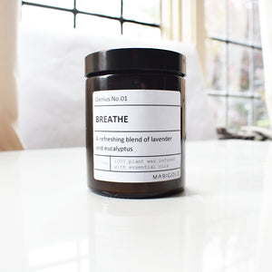 Personalised 'Breathe' Wellbeing Scented Candle