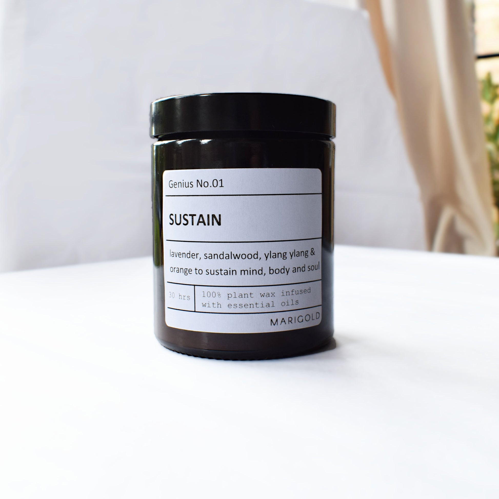 sustain eco soy wax candle sandalwood