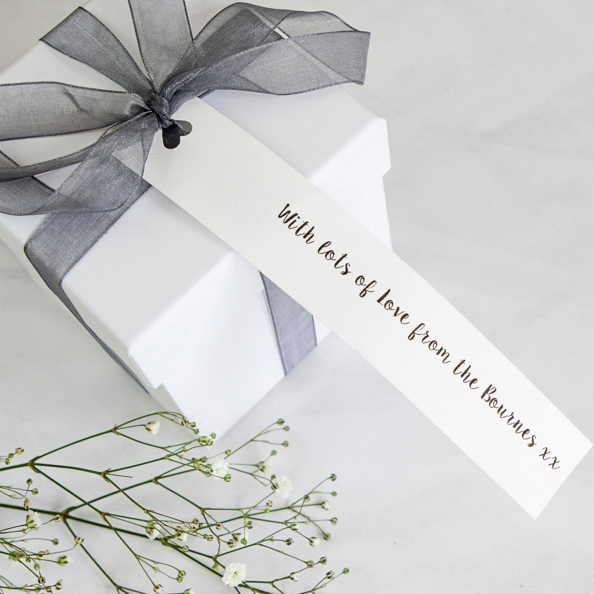 soy candle in box with personalised label
