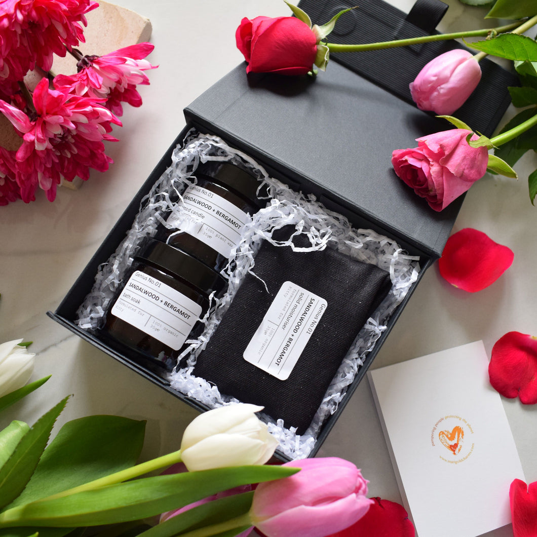 Personalised Organic Wellbeing Relaxation Gift Set