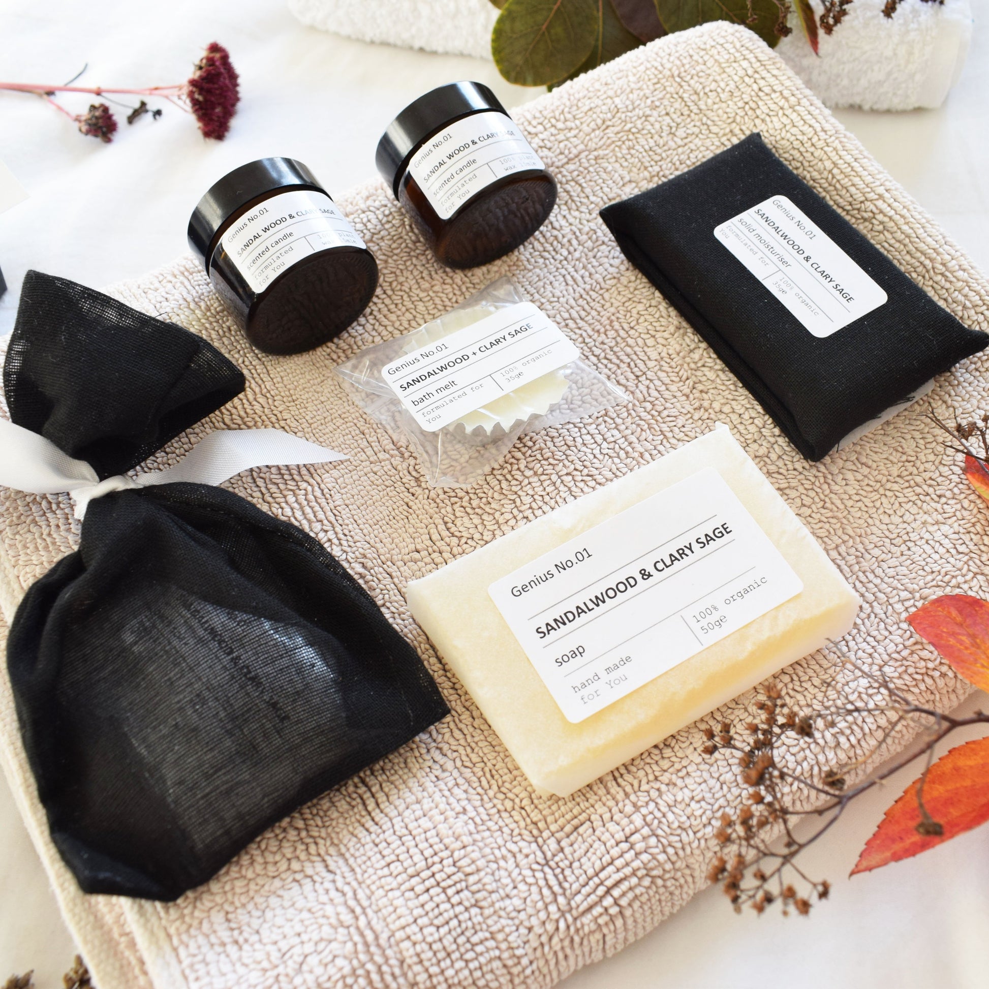 Personalised Organic Wellbeing Letterbox Spa Collection constituents