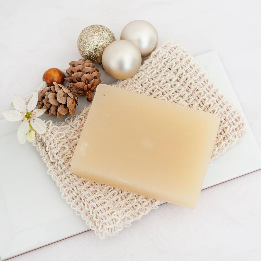 Personalised 100g Handmade Organic Soap In A Sisal Bag
